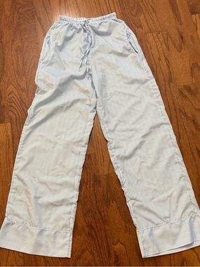 Light Blue Pinstripe Kids Casual Lounge Pants